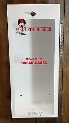 5.5 LB ABC Fire Extinguisher & Cabinet + Cert Tag & Breaker Bar Lock with Decals