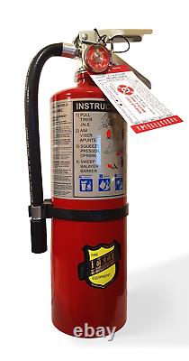 5 LB. ABC Fire Extinguisher With Vehicle Bracket-Tagged 2021 Ready For Inspection
