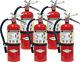 5 Pack Amerex B402 5 lbs Dry Chemical Class A B C Fire Extinguisher withWall Mount