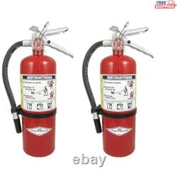 5 lb. Multi-Purpose ABC Fire Extinguishers Pack of 2 with Wall Mount Bracket