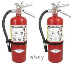 5 lb. Multi-Purpose ABC Fire Extinguishers Pack of 2 with Wall Mount Bracket