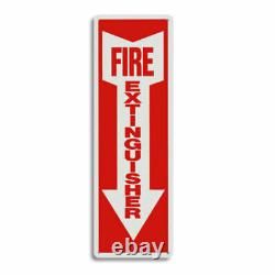 50-lot 4 X 12 RIGID HEAVY PLASTIC ARROW FIRE EXTINGUISHER ARROW SIGN NEW