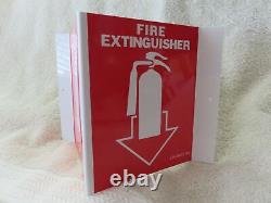 50-signs-5 X 6 (3-d) Rigid Plastic Angle Fire Extinguisher Picture Signs
