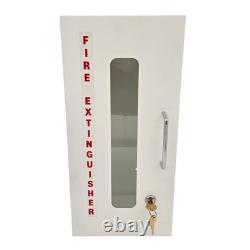 508-EL Surface Mounted 5LB Fire Extinguisher Cabinet with Vertical Duo Door
