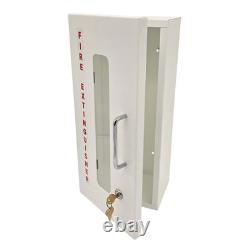 508-EL Surface Mounted 5LB Fire Extinguisher Cabinet with Vertical Duo Door