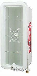 (6) Heavy Duty Plastic Fire Extinguisher Cabinets 5# White