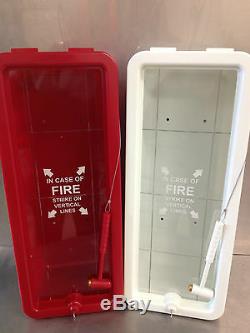 6 PK 5 lb FireTech Fire Extinguisher Cabinets -Indoor/Outdoor White Ships Free
