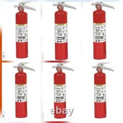 6 PK Fire Extinguisher 2.5LB ABC Dry Chemical Bracket Cert Tag