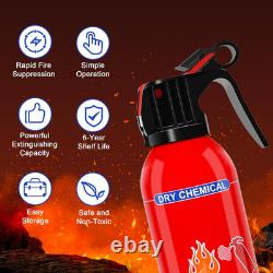 6 Pack ABC Dry Chemical Fire Extinguishers, Portable Dry Powder Fast-Acting Fire