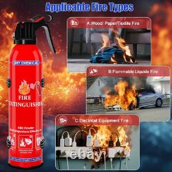 6 Pack ABC Dry Chemical Fire Extinguishers, Portable Dry Powder Fast-Acting Fire