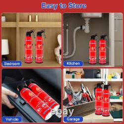 6 Pack ABC Dry Chemical Fire Extinguishers, Portable Dry Powder Fast-Acting Fire