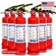 6 Pack ABC Dry Chemical Fire Extinguishers with Mount