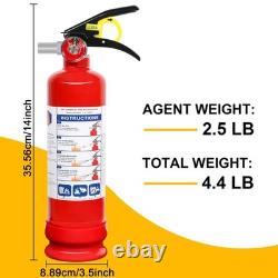 6 Pack ABC Dry Chemical Fire Extinguishers with Mount