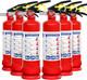 6 Pack ABC Dry Chemical Fire Extinguishers with Mount, 2.5 Lb 1A10BC Rating fo