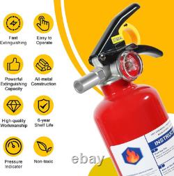 6 Pack ABC Dry Chemical Fire Extinguishers with Mount, 2.5 Lb 1A10BC Rating fo
