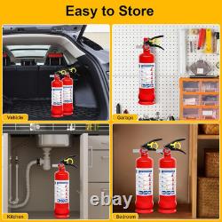 6 Pack ABC Dry Chemical Fire Extinguishers with Mount, 2.5 Lb 1A10BC Rating fo