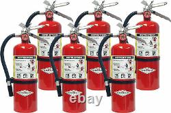 6 Pack Amerex B402 5 lbs Dry Chemical Class A B C Fire Extinguisher withWall Mount