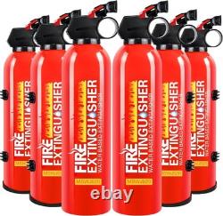 6 Pack Fire Extinguisher for Home with Mount Upgraded 8-in-1 Portable Red