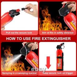 6 Pack Fire Extinguisher for Home with Mount Upgraded 8-in-1 Portable Red
