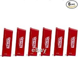 6-pcs NEW 5lb. FIRE EXTINGUISHER CABINET WITH PLEXI GLASS, LOCK & HAMMER