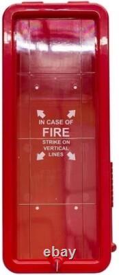 6-pcs NEW 5lb. FIRE EXTINGUISHER CABINET WITH PLEXI GLASS, LOCK & HAMMER