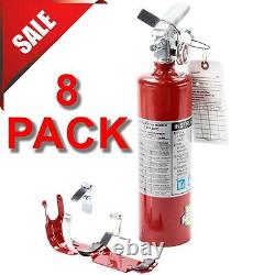 8X 2.5 Lb Fire Extinguisher ABC Dry Chemical Rechargeable DOT Vehicle Bracket UL