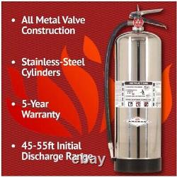 AMEREX 240 Water Fire Extinguisher 2-A 2.5 Gal. Polished Stainless