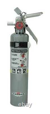 AMEREX B417TC Fire Extinguisher, Steel, Silver, ABC 3YWN7