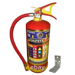 Abc Dry chemical Powder Type Fire Extinguisher 6 K. G. With Wall Mount Hook, Red