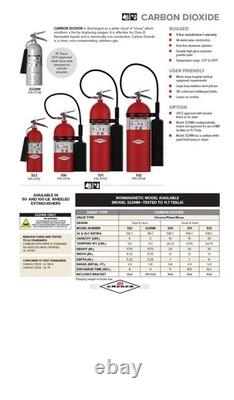 Amerex 322 5lb CO2 Fire Extinguisher with Brass Valve, Wall Hanger 2 Pack