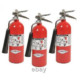 Amerex 322, 5lb Carbon Dioxide Class B C Fire Extinguisher 3 Pack