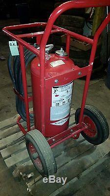 Amerex 488 Wheeled ABC Dry Chemical Fire Extinguisher with hose