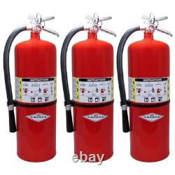 Amerex A411 20 lbs ABC Dry Chemical Fire Extinguisher with Wall Hanger 3 Pack