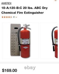 Amerex A411, 20lb ABC Dry Chemical Class A B C Fire Extinguisher New in box
