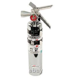 Amerex B385TS, 2.5lb Halotron I Class B C Fire Extinguisher Chrome