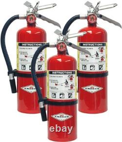 Amerex B402 5 lbs ABC Dry Chemical Fire Extinguisher with Wall Bracket 3 Pack