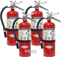 Amerex B402 5 lbs ABC Dry Chemical Fire Extinguisher with Wall Bracket 4 Pack