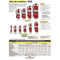 Amerex B402 5 lbs ABC Dry Chemical Fire Extinguisher with Wall Bracket 4 Pack