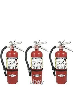 Amerex B402, 5lb ABC Dry Chemical Class A B C Fire Extinguisher Set Of 3