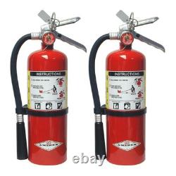 Amerex B402 5lb. ABC Dry Chemical Class Fire Extinguisher with Bracket 2 Pack