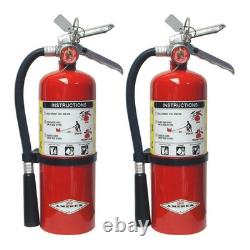 Amerex B402 5lb. ABC Dry Chemical Class Fire Extinguisher with Bracket 2 Pack