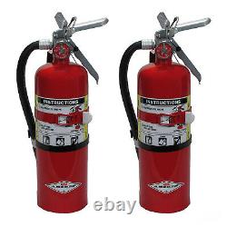 Amerex B402T, 5lb ABC Dry Chemical Class A B C Fire Extinguisher 2 Pack