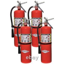 Amerex B456 10 lbs ABC Dry Chemical Fire Extinguisher with Wall Bracket 4 Pack