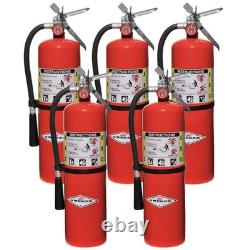 Amerex B456 10 lbs ABC Dry Chemical Fire Extinguisher with Wall Bracket 5 Pack