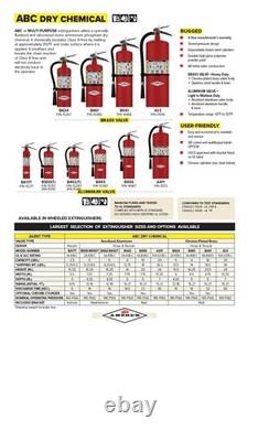 Amerex B456, 10lb ABC Dry Chemical Extinguisher, Aluminum Valve, Hanger