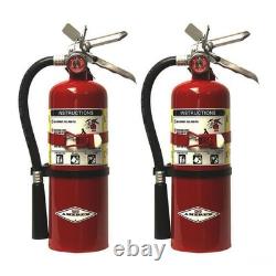 Amerex B500T 5 lbs ABC Dry Chemical Fire Extinguisher with Wall Bracket 2 Pack