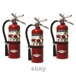 Amerex B500T 5 lbs ABC Dry Chemical Fire Extinguisher with Wall Bracket 3 Pack