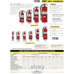 Amerex B500T 5 lbs ABC Dry Chemical Fire Extinguisher with Wall Bracket 3 Pack