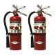Amerex B500T ABC Dry Chemical Fire Extinguisher with Valve and Bracket 2 Pack