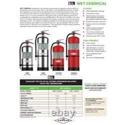 Amerex C260 6 Liter Wet Chemical Fire Extinguisher for Kitchen Use 2 Pack